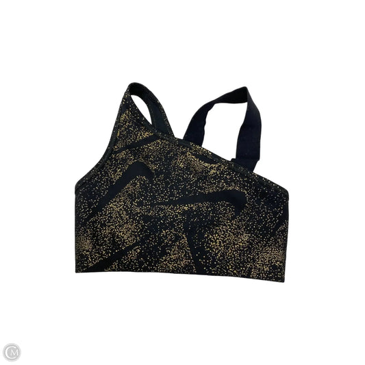 Athletic Bra By Nike Apparel In Black & Gold, Size: Xs
