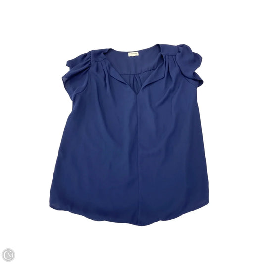 Blouse Short Sleeve By Maison Jules In Navy, Size: S