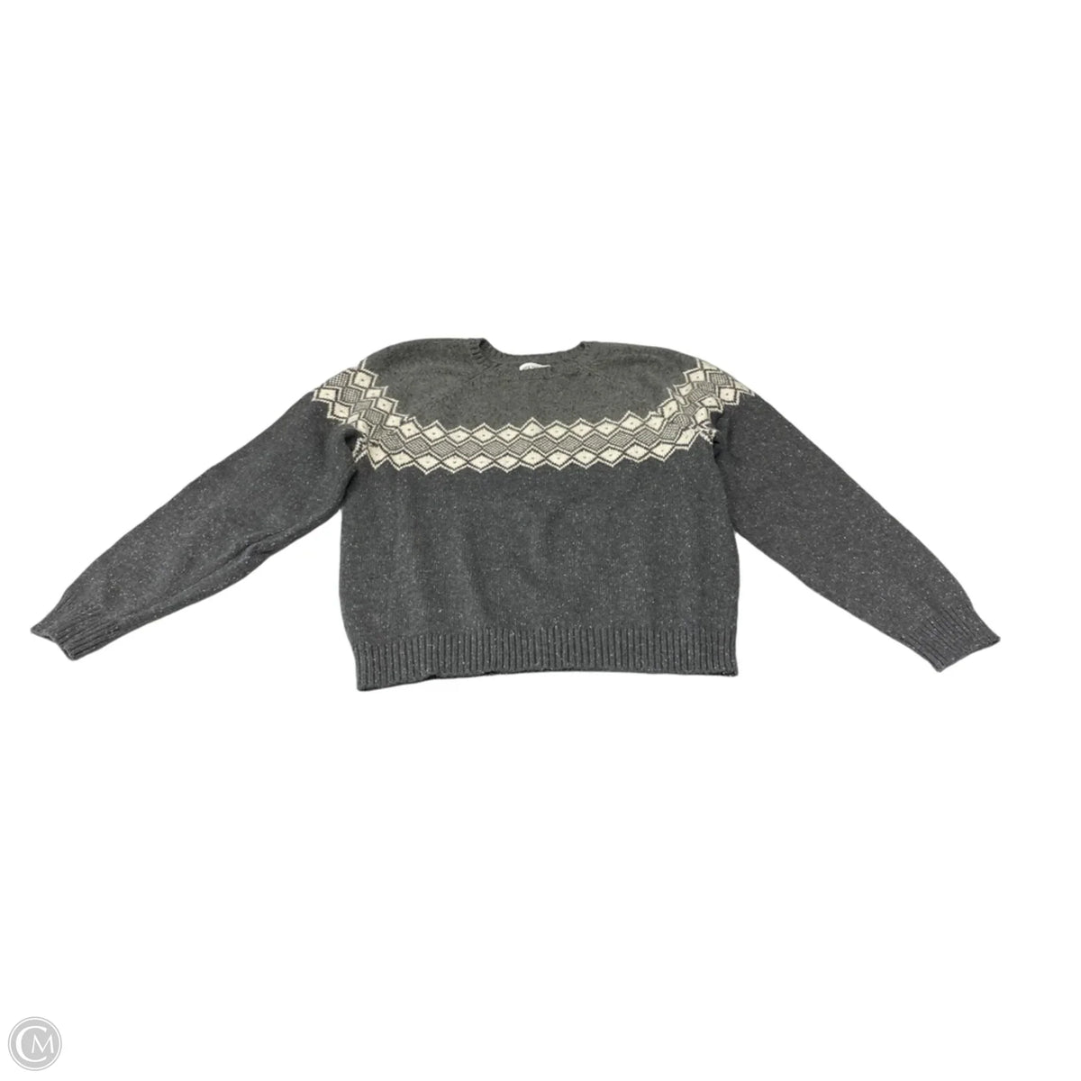 Sweater By Free Assembly In Grey & White, Size: Xxl
