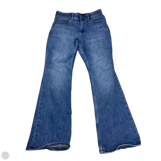 Jeans Flared By Lee In Blue Denim, Size: 10p