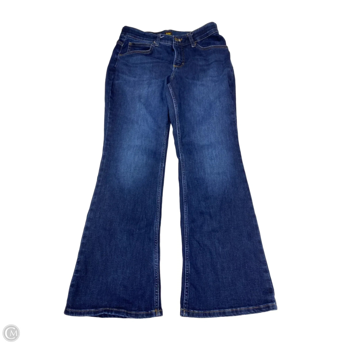 Jeans Flared By Lee In Blue Denim, Size: 10p