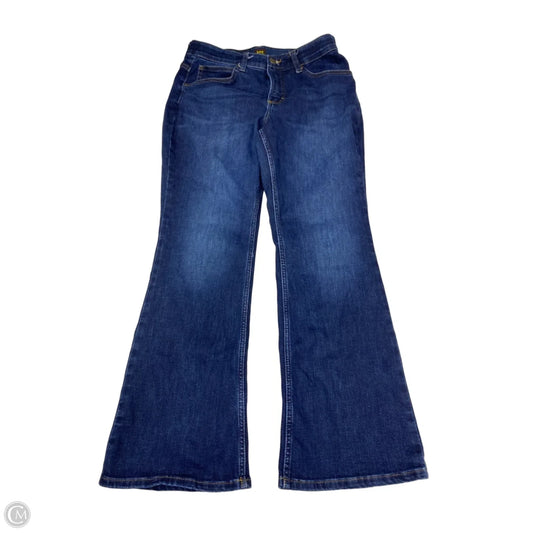 Jeans Flared By Lee In Blue Denim, Size: 10p