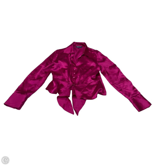 Blouse Long Sleeve By Jones New York In Pink, Size: M