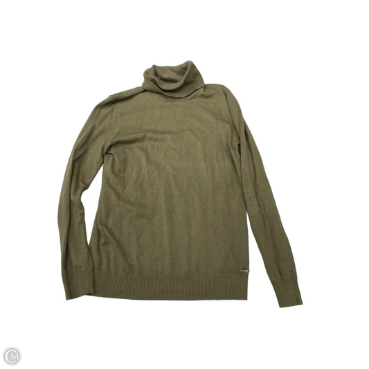 Top Long Sleeve By Calvin Klein In Green, Size: M