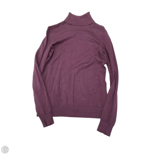 Top Long Sleeve By Calvin Klein In Purple, Size: M