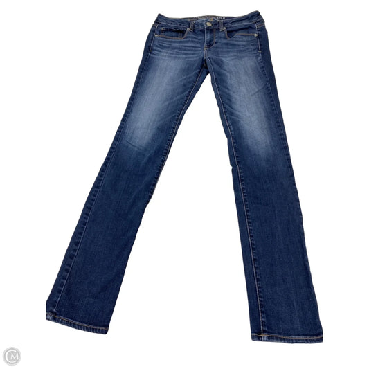 Jeans Skinny By American Eagle In Blue Denim, Size: 8