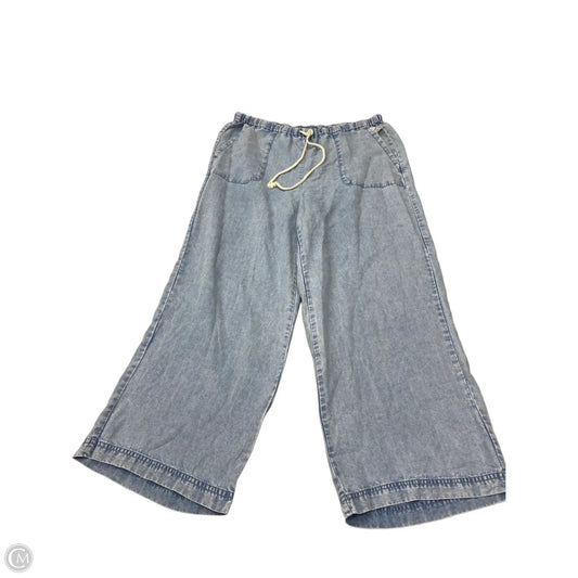 Pants Wide Leg By Hope & Harlow In Blue Denim, Size: 14