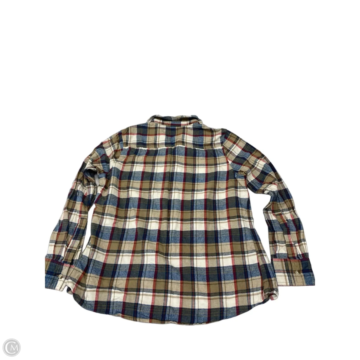 Top Long Sleeve By Clothes Mentor In Plaid Pattern, Size: L