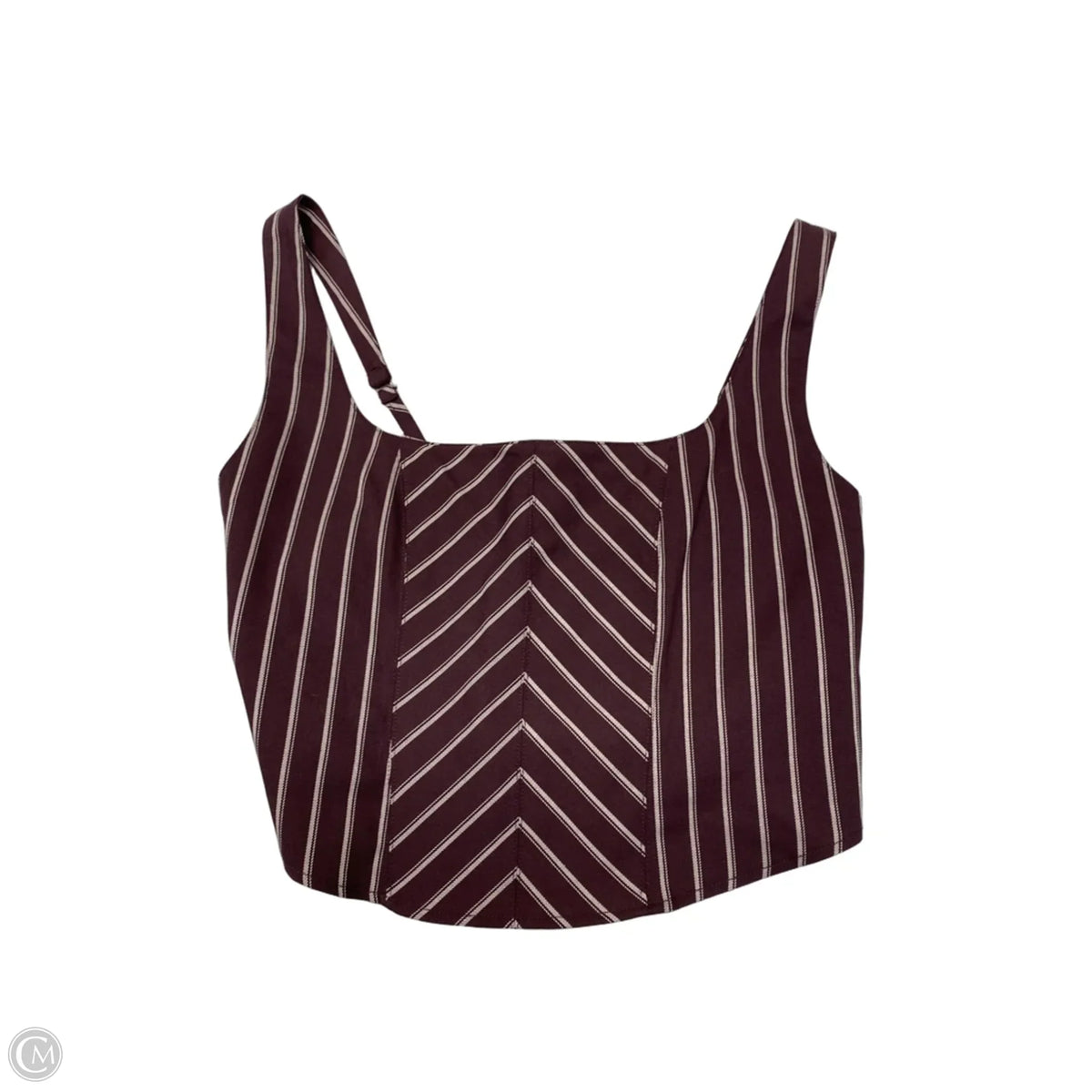 Top Sleeveless By Gb In Striped Pattern, Size: S