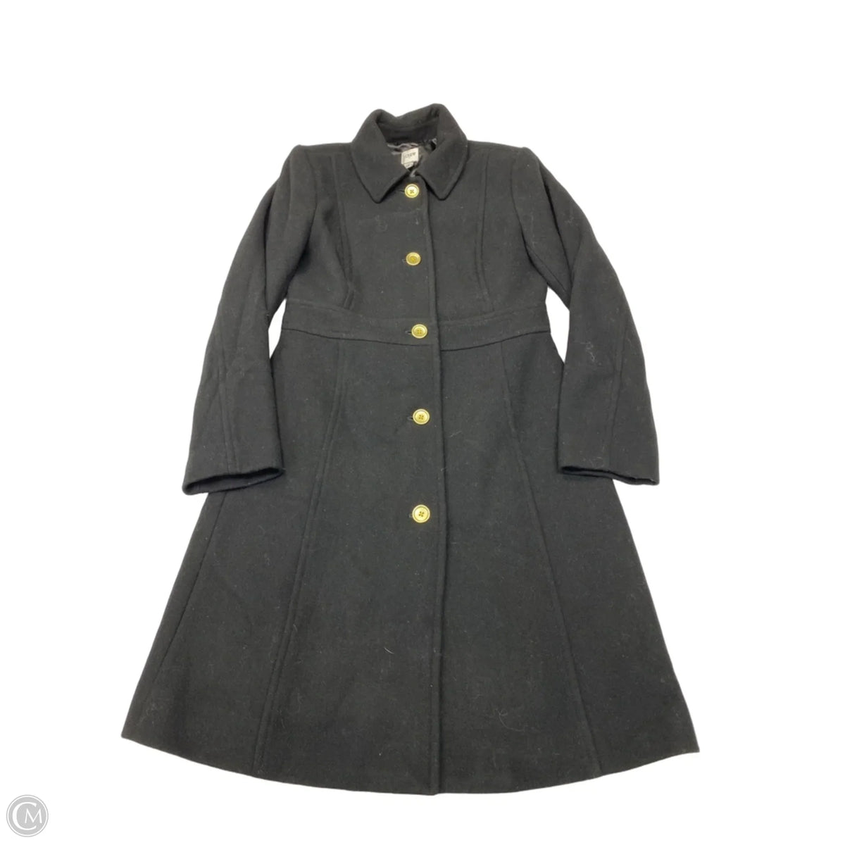 Coat Wool By J. Crew In Black, Size: Xs