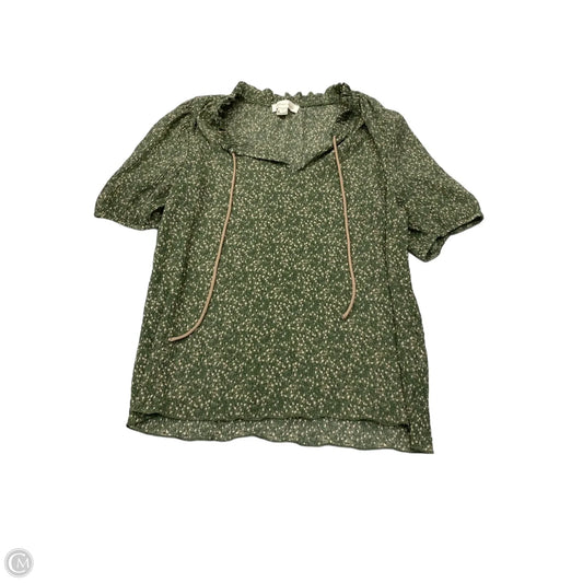 Blouse Short Sleeve By Monteau In Green, Size: Xl
