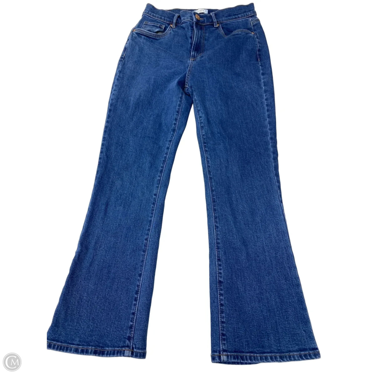 Jeans Boot Cut By Loft In Blue Denim, Size: 4