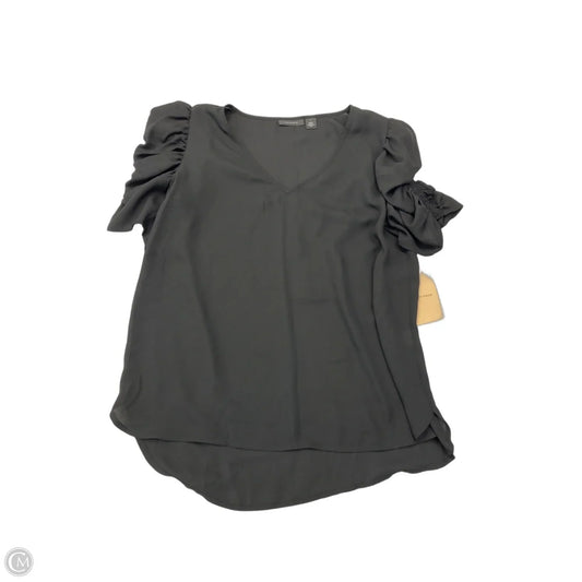 Blouse Short Sleeve By Halogen In Black, Size: S
