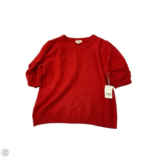 Top Short Sleeve By Ana In Red, Size: M