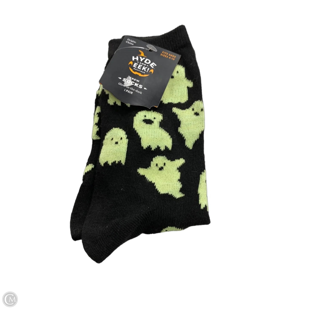Socks By Clothes Mentor In Black & Green, Size: Osfm