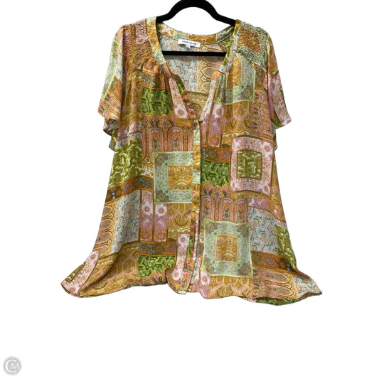 Blouse Short Sleeve By Rose And Olive In Multi-colored, Size: 3x