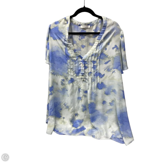 Blouse Short Sleeve By Rose And Olive In Blue, Size: 3x
