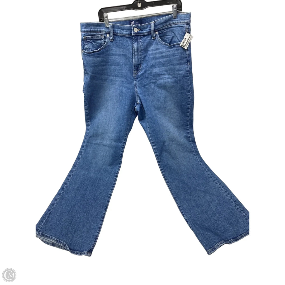 Jeans Flared By Gap In Blue Denim, Size: 18