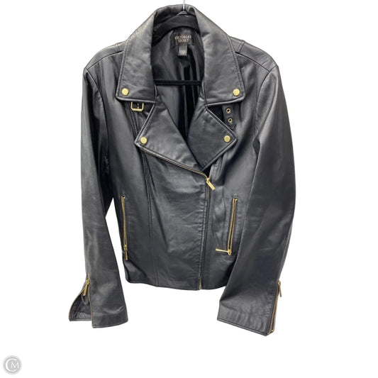 Jacket Moto Leather By Victorias Secret In Black, Size: Xl
