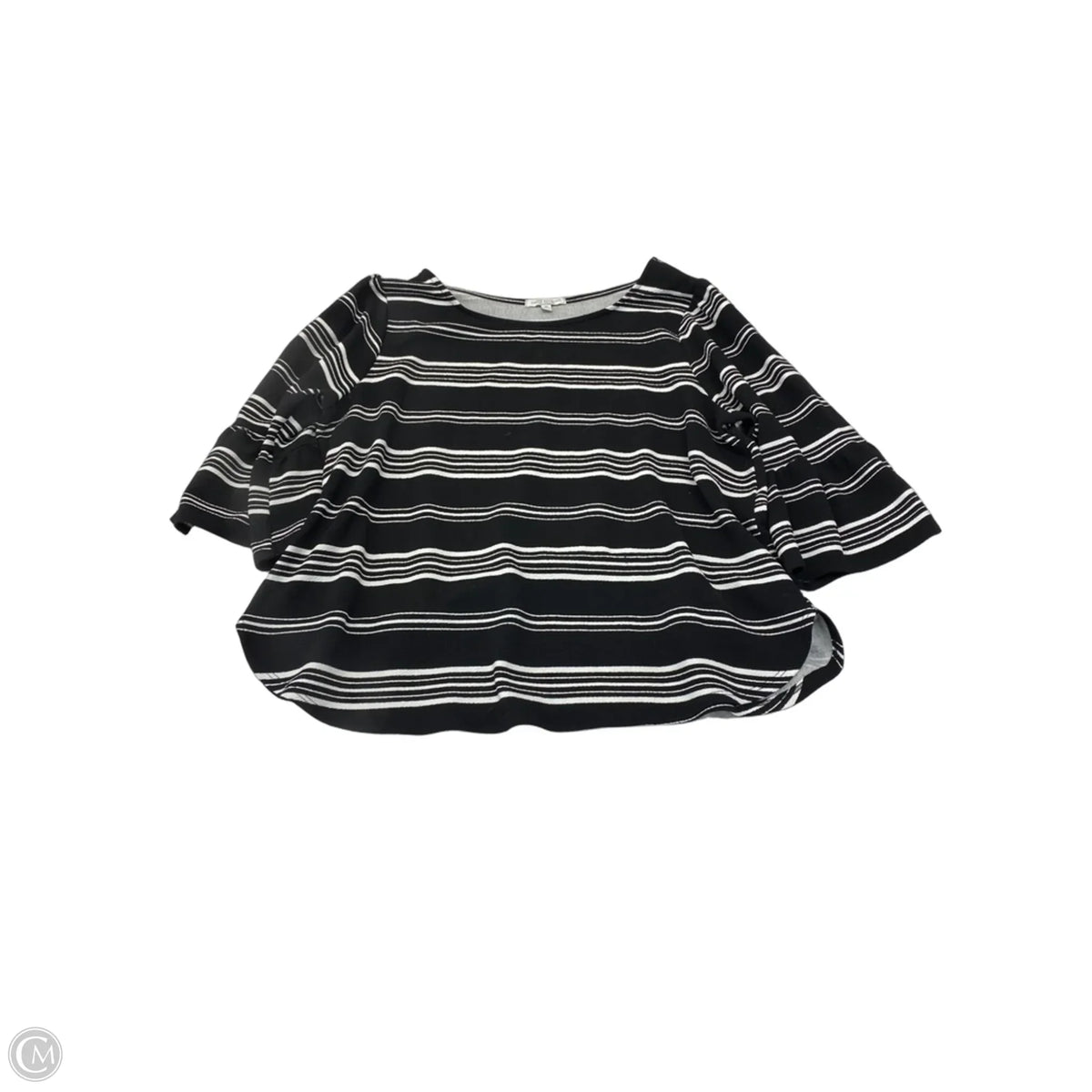Top 3/4 Sleeve By Green Envelope In Striped Pattern, Size: 2x