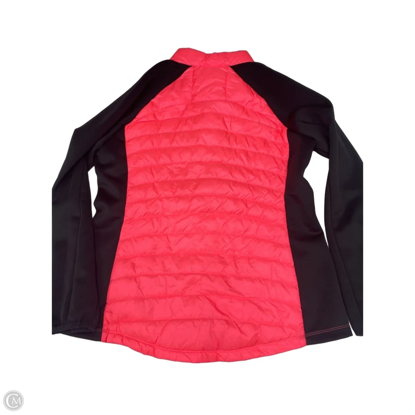 Athletic Jacket By Weatherproof In Black & Pink, Size: Xl