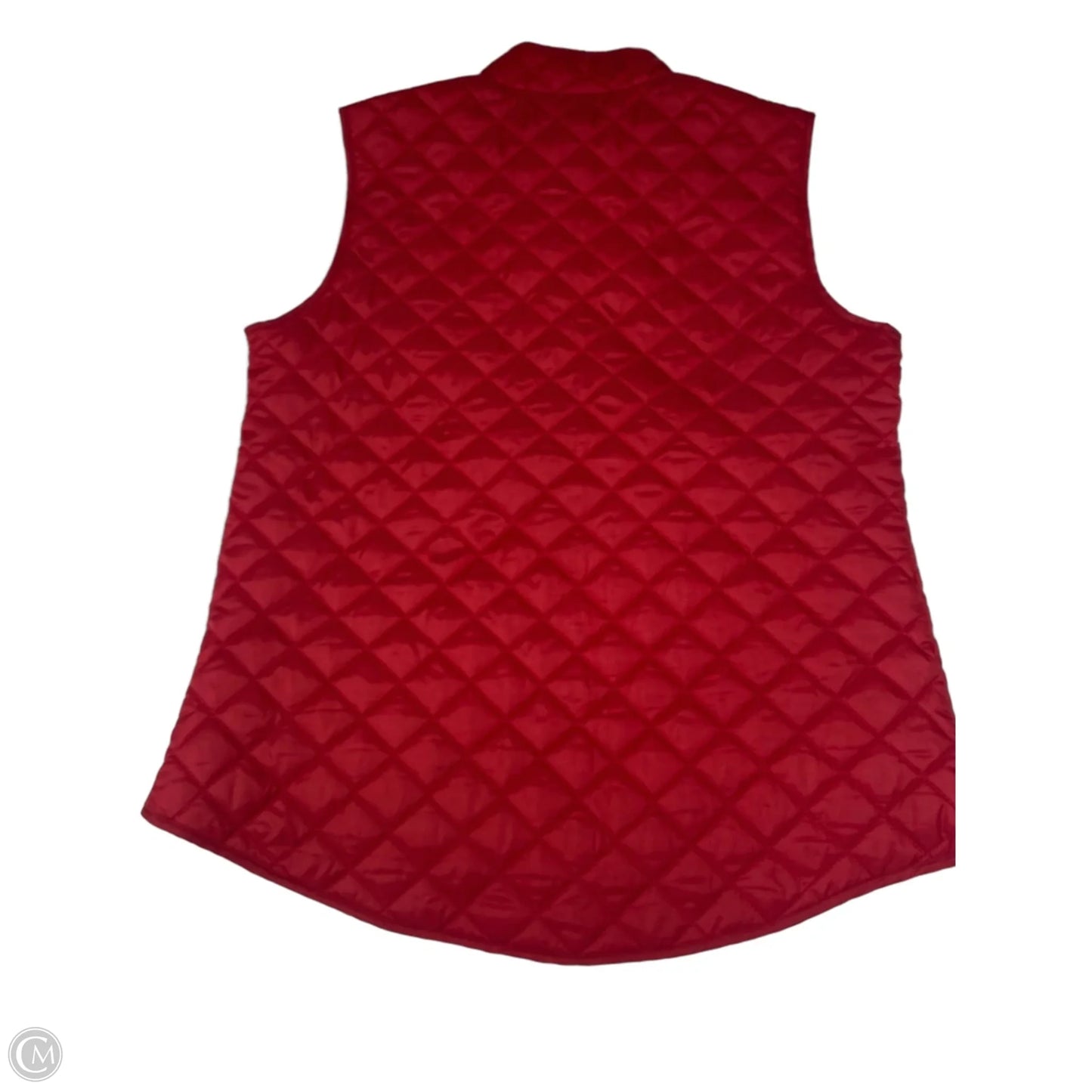 Vest Puffer & Quilted By Karen Scott In Red, Size: M