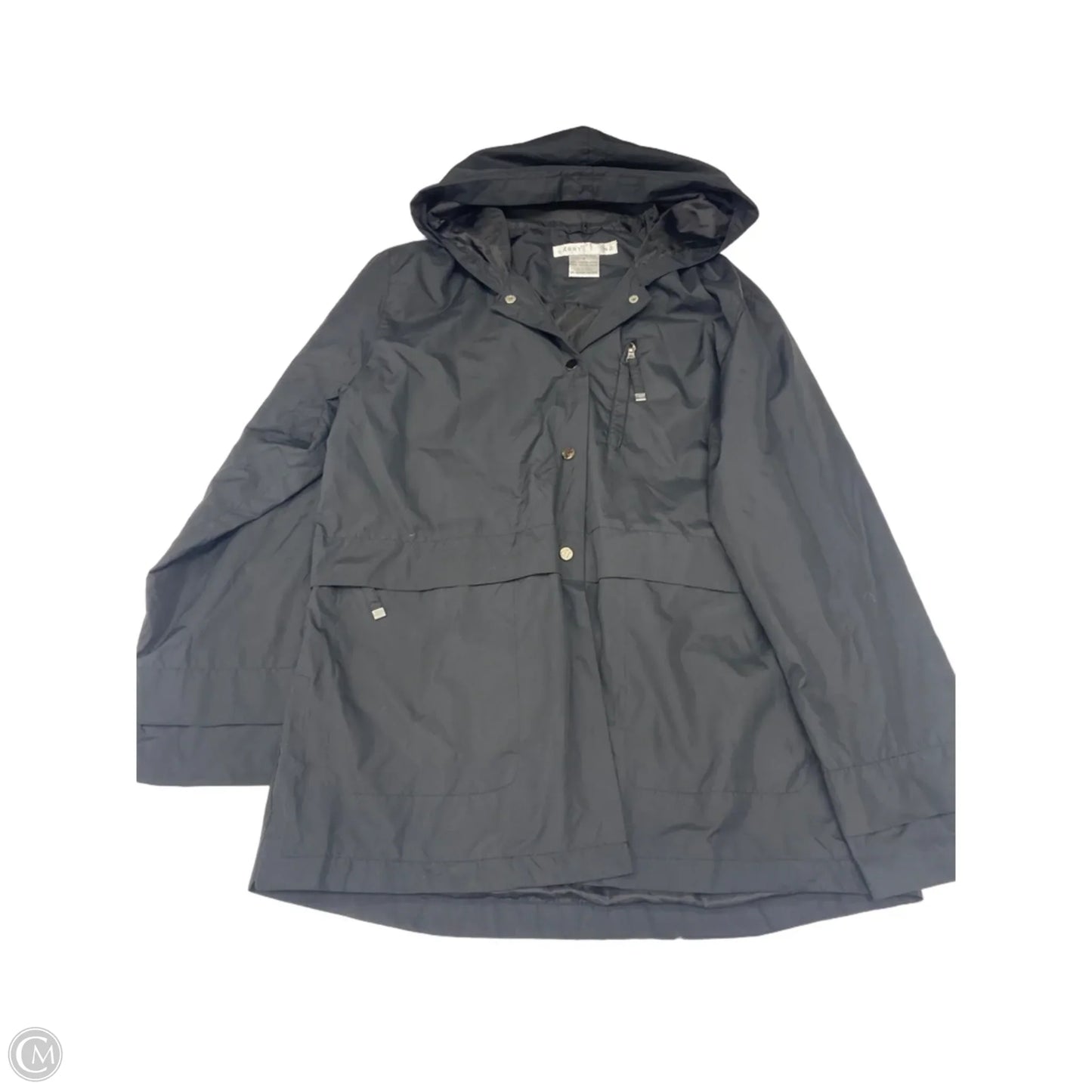 Jacket Windbreaker By Larry Levine In Black, Size: S