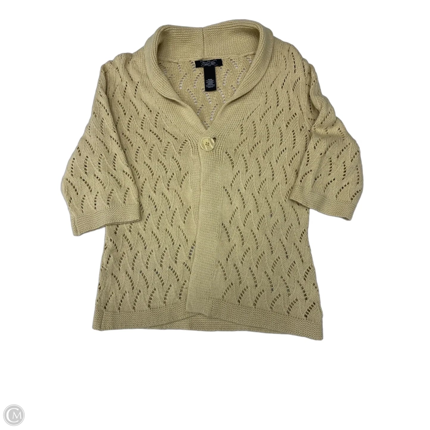 Sweater Cardigan By Clothes Mentor In Beige, Size: M