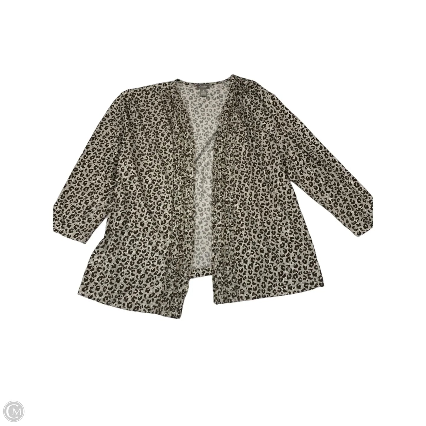Cardigan By Chicos In Animal Print, Size: Xl