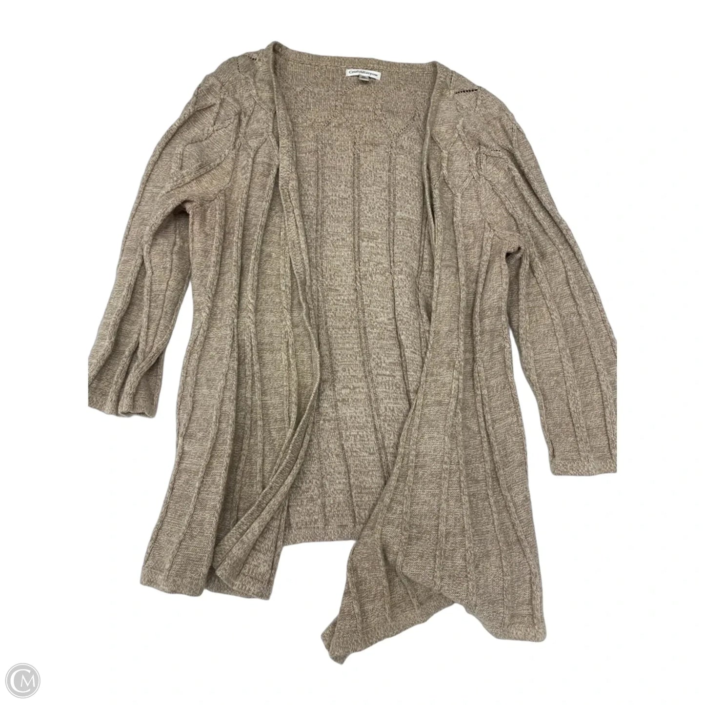 Sweater Cardigan By Croft And Barrow In Beige, Size: Xl