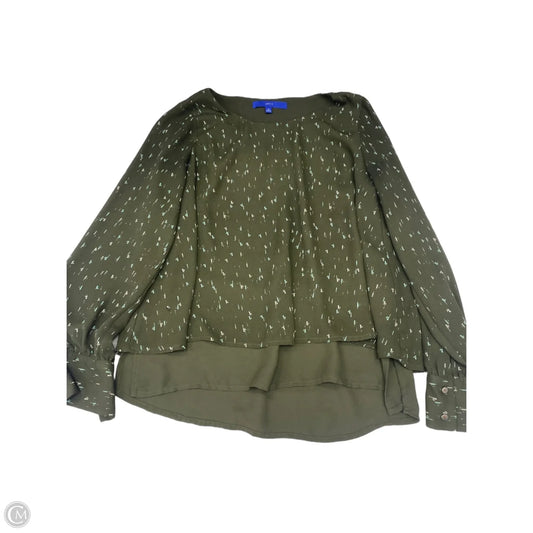 Blouse Long Sleeve By Apt 9 In Green, Size: Xs