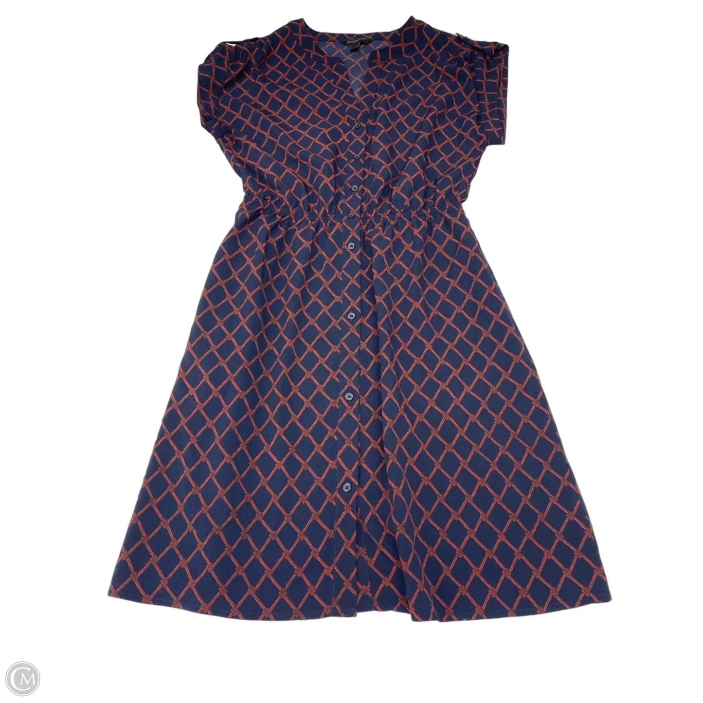 Dress Casual Short By Banana Republic In Blue & Red, Size: S
