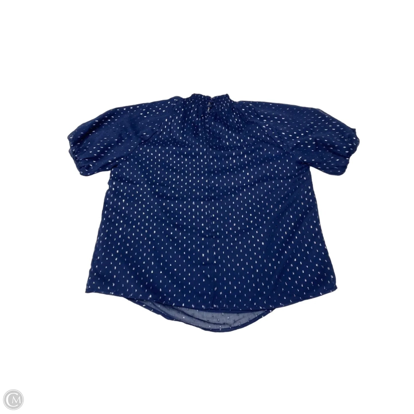Blouse Short Sleeve By Loft In Navy, Size: M
