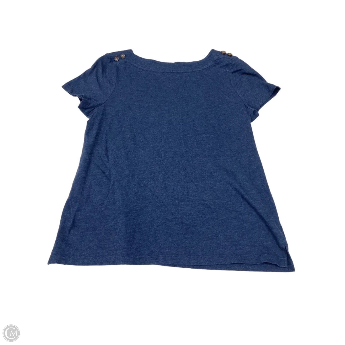Top Short Sleeve By Chicos In Navy, Size: M