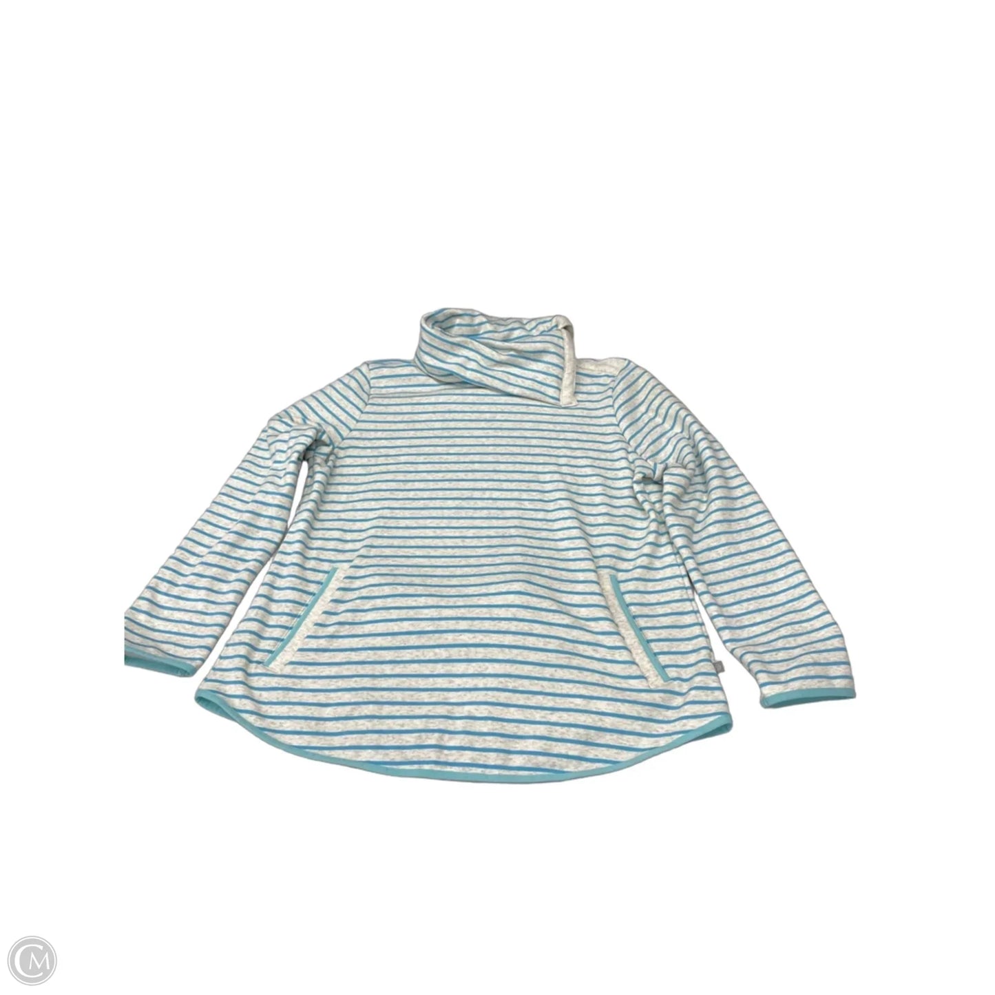 Sweatshirt Collar By Talbots In Striped Pattern, Size: Xl