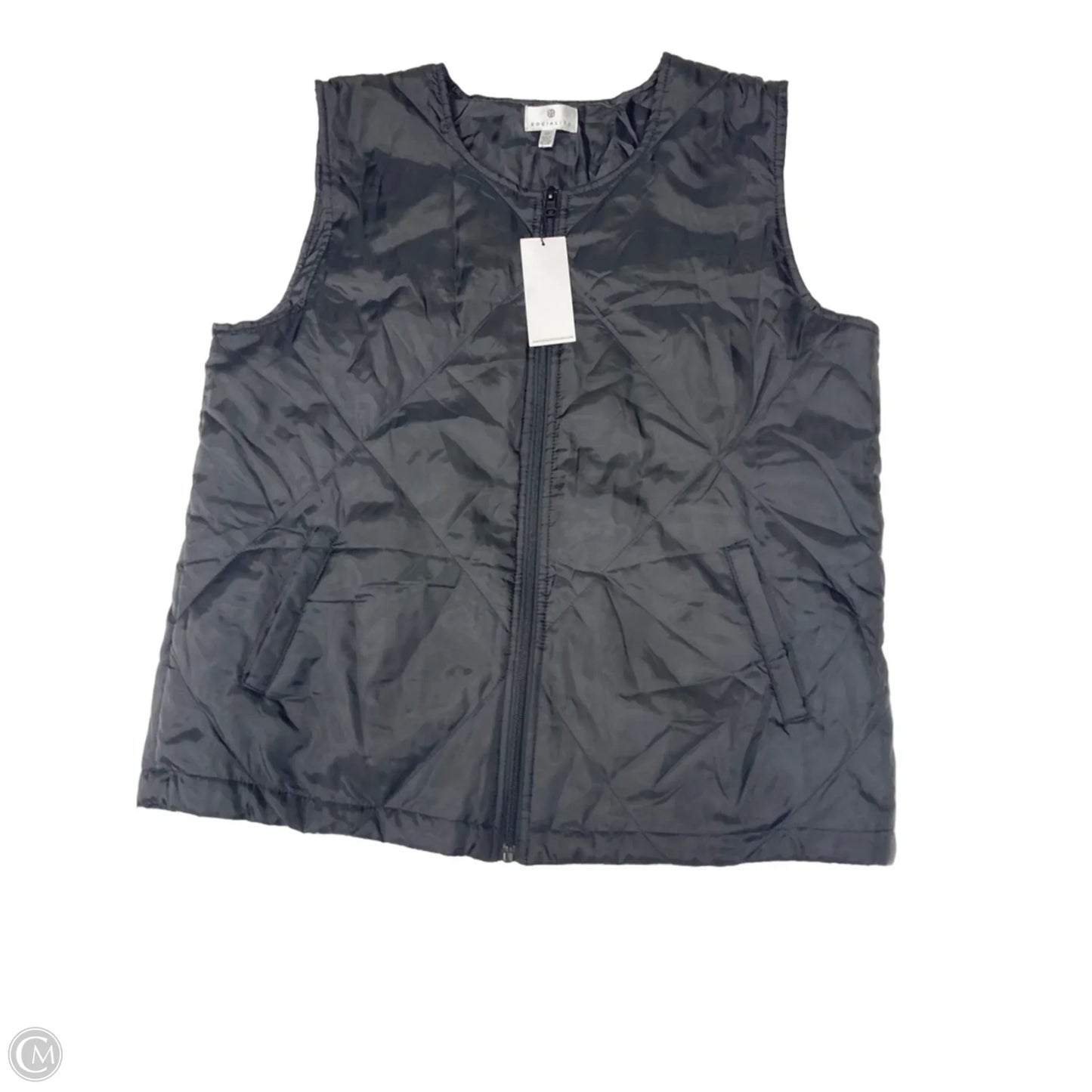 Vest Puffer & Quilted By Socialite In Black, Size: S