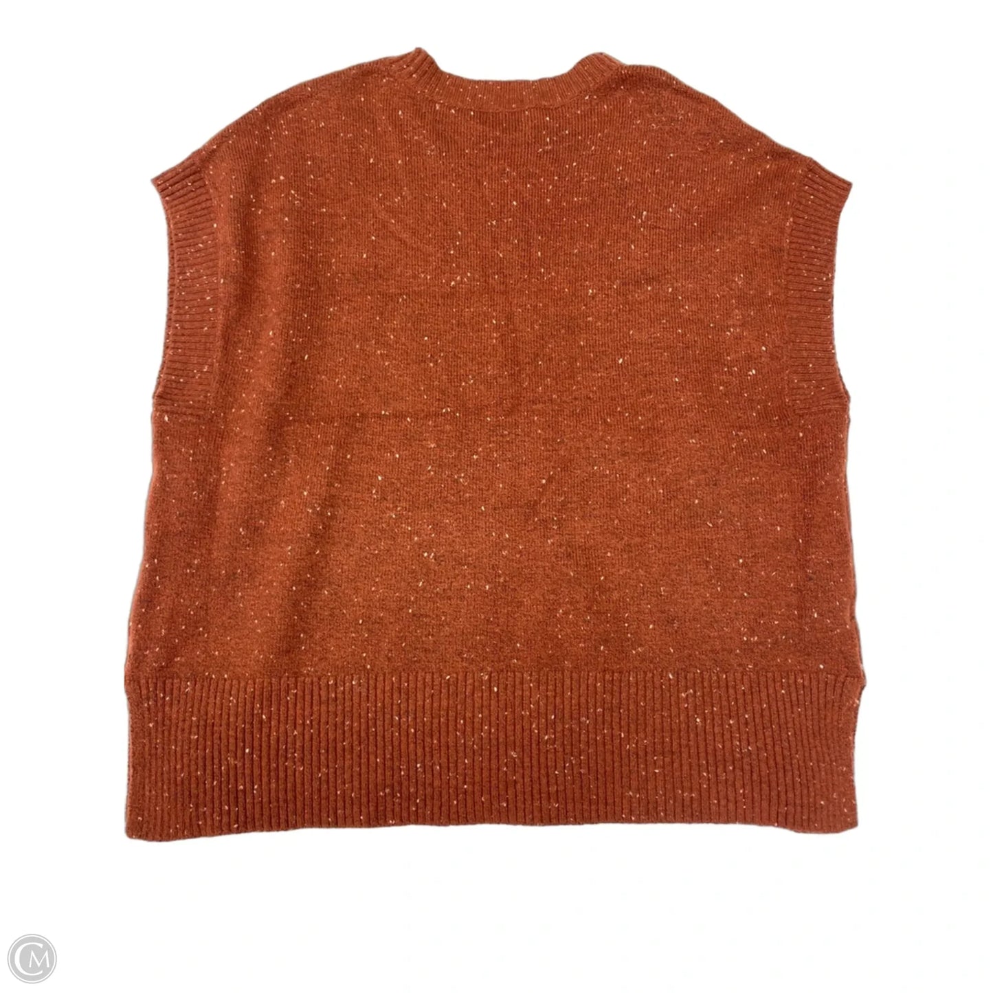 Sweater Short Sleeve By Loft In Brown, Size: L