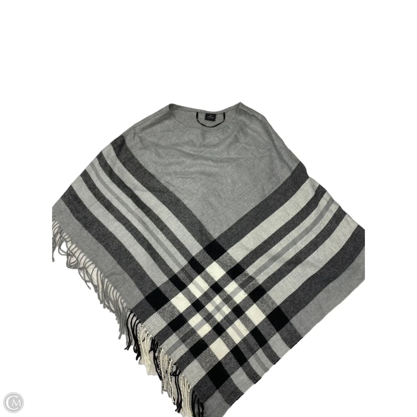 Poncho By Clothes Mentor In Grey, Size: Osfm