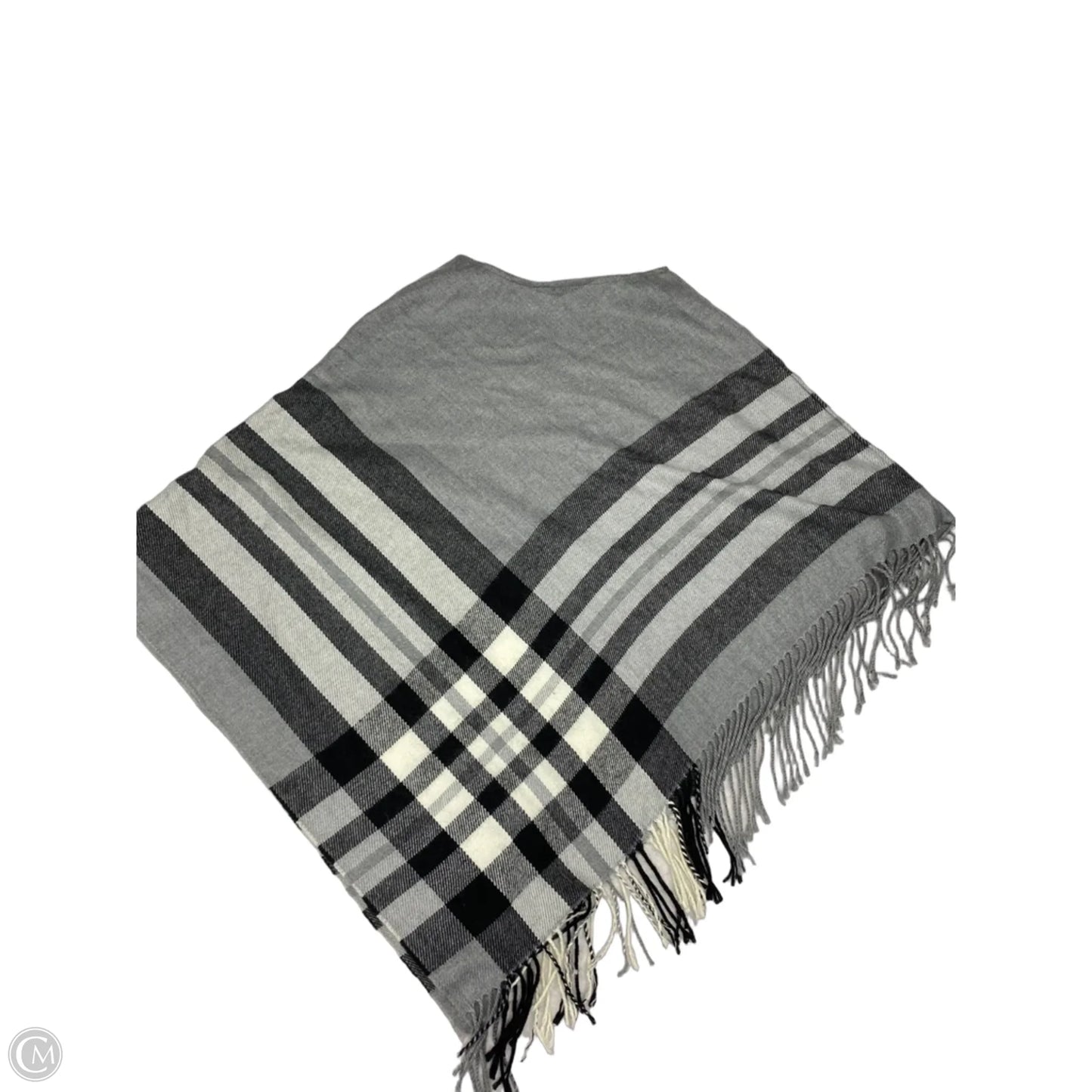 Poncho By Clothes Mentor In Grey, Size: Osfm