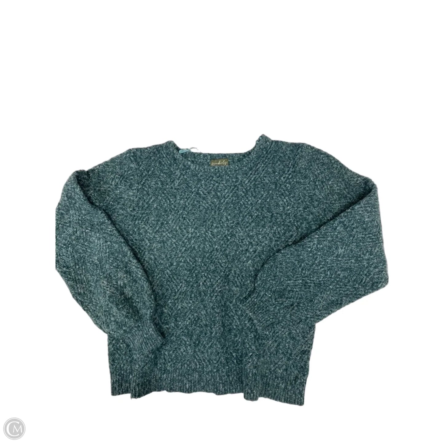 Sweater By Wonderly In Teal, Size: L
