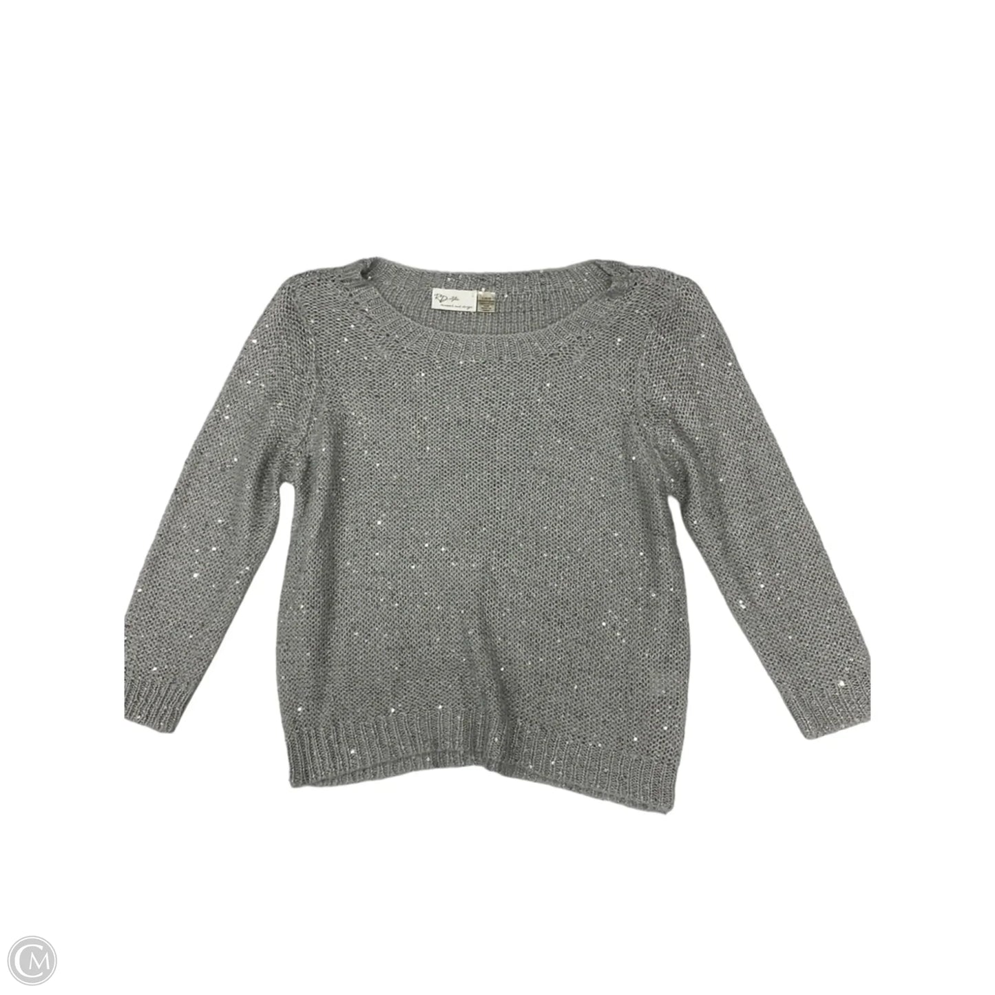 Sweater By Rd Style In Silver, Size: L