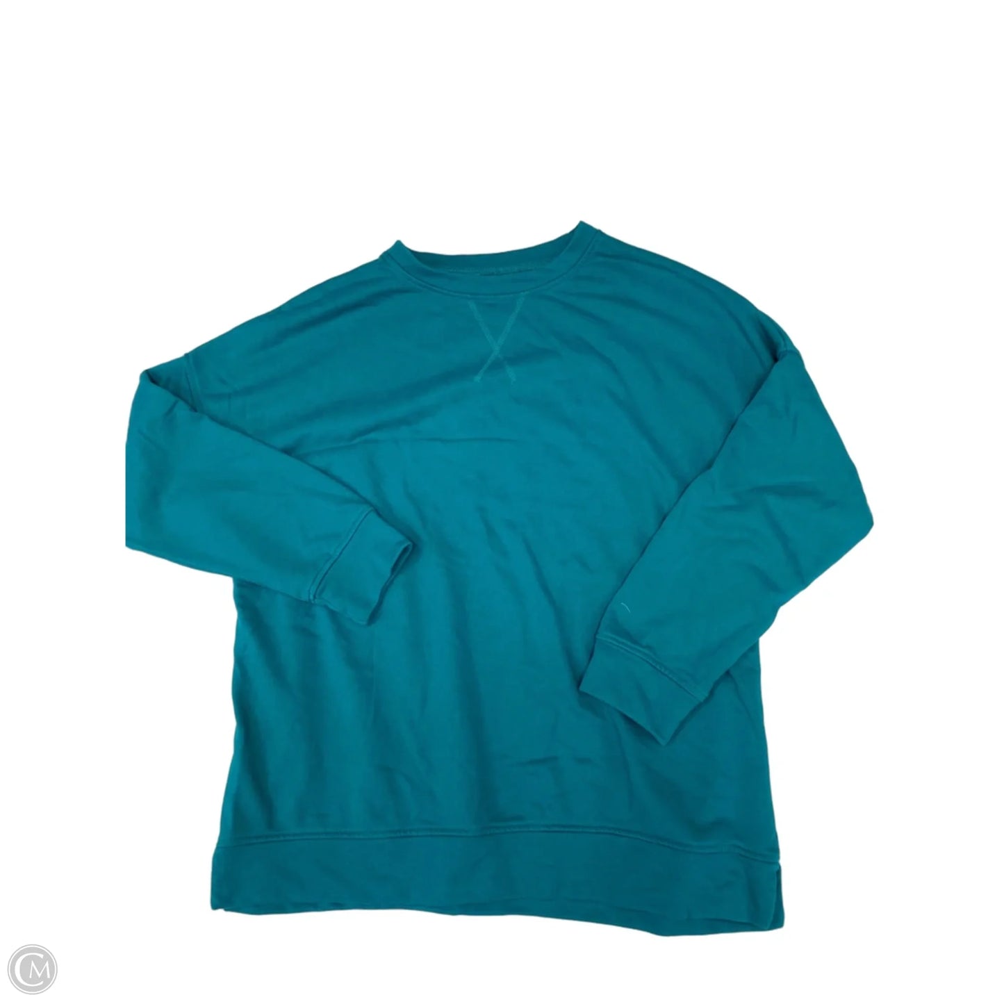 Sweatshirt Crewneck By Clothes Mentor In Teal, Size: L