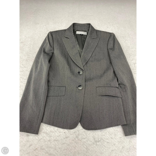 Blazer By Tahari By Arthur Levine In Grey, Size: Sp