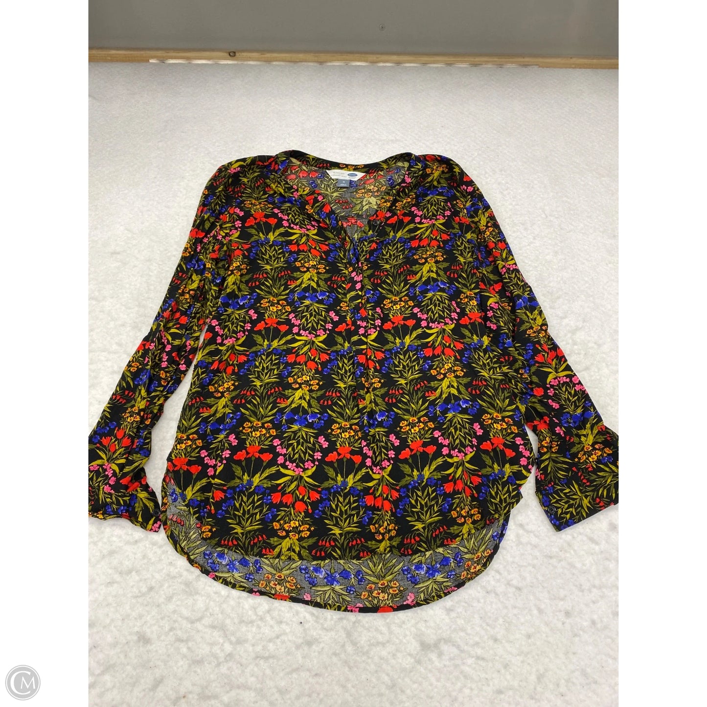 Top Long Sleeve By Old Navy In Floral Print, Size: M