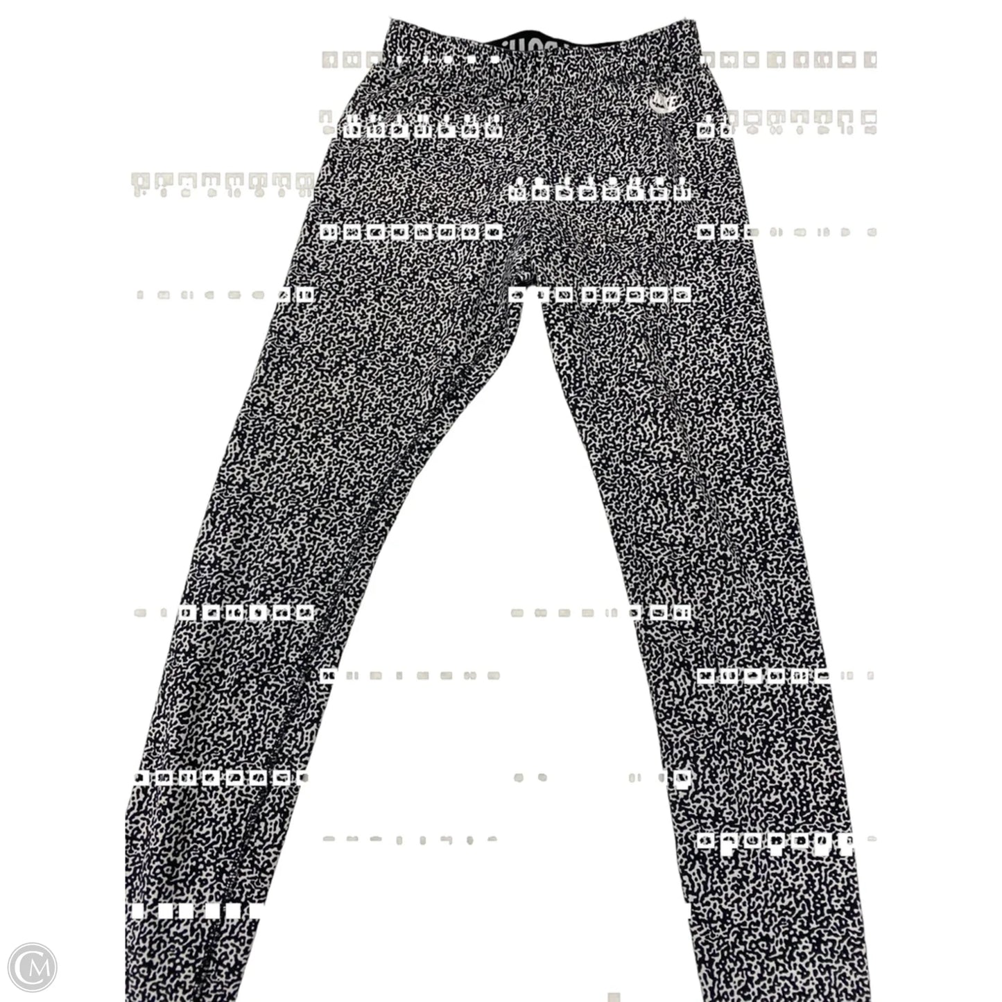 Athletic Leggings By Nike Apparel In Black & White, Size: M
