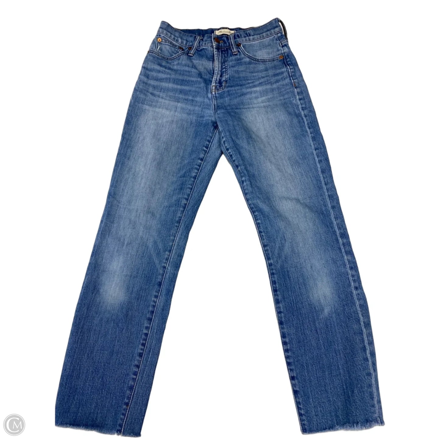 Jeans Straight By Madewell In Blue Denim, Size: 4
