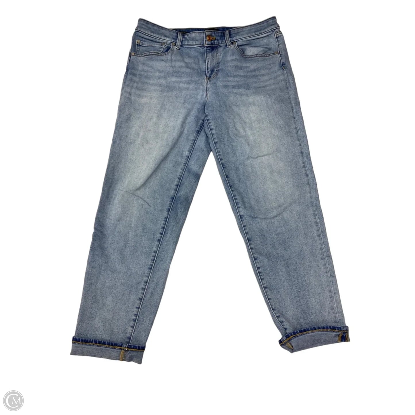 Jeans Straight By Talbots In Blue Denim, Size: 8