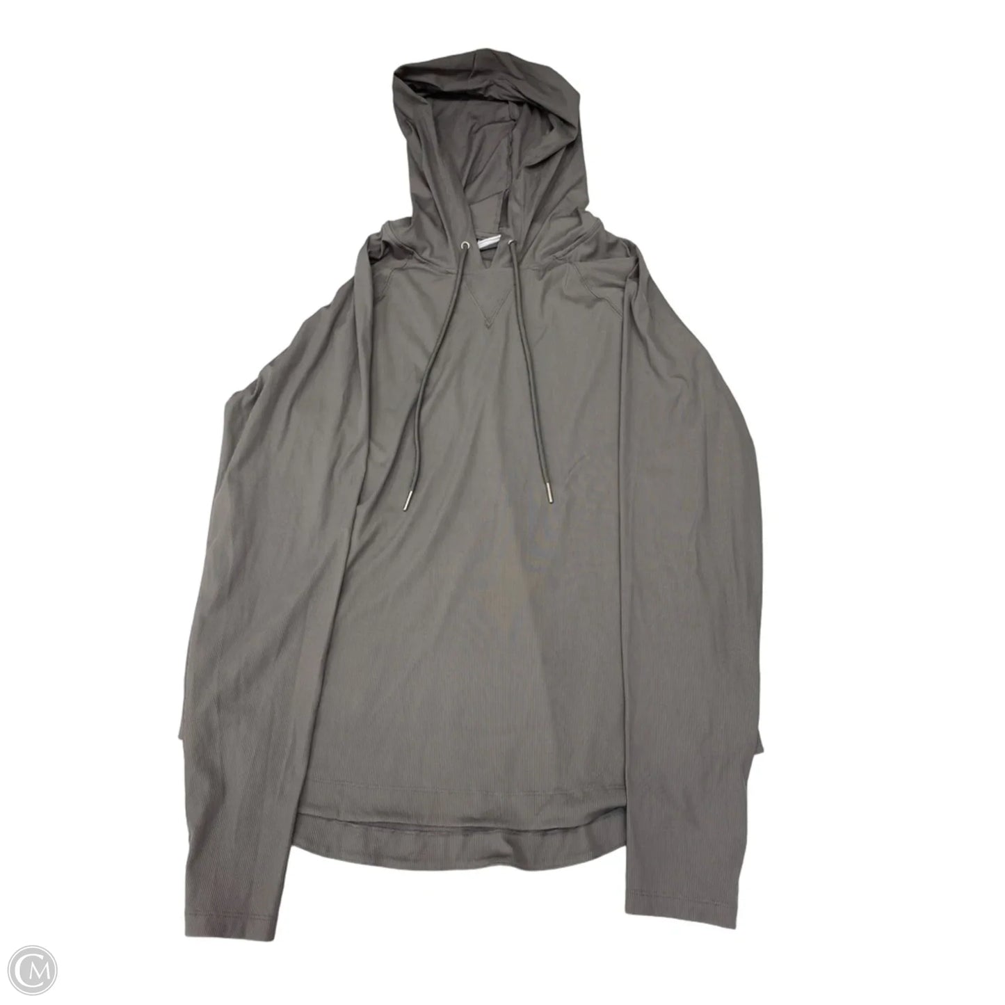 Athletic Sweatshirt Hoodie By Sage In Grey, Size: Xl