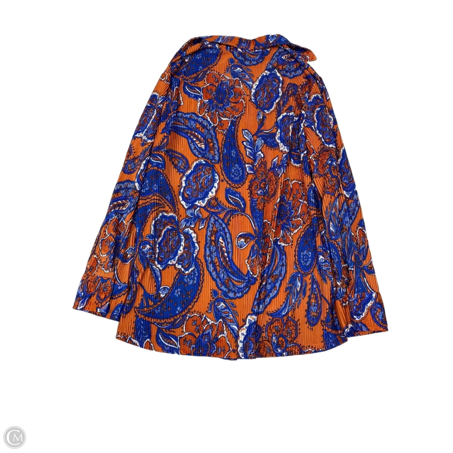 Blouse Long Sleeve By Jolie & Joy In Paisley Print, Size: 2x
