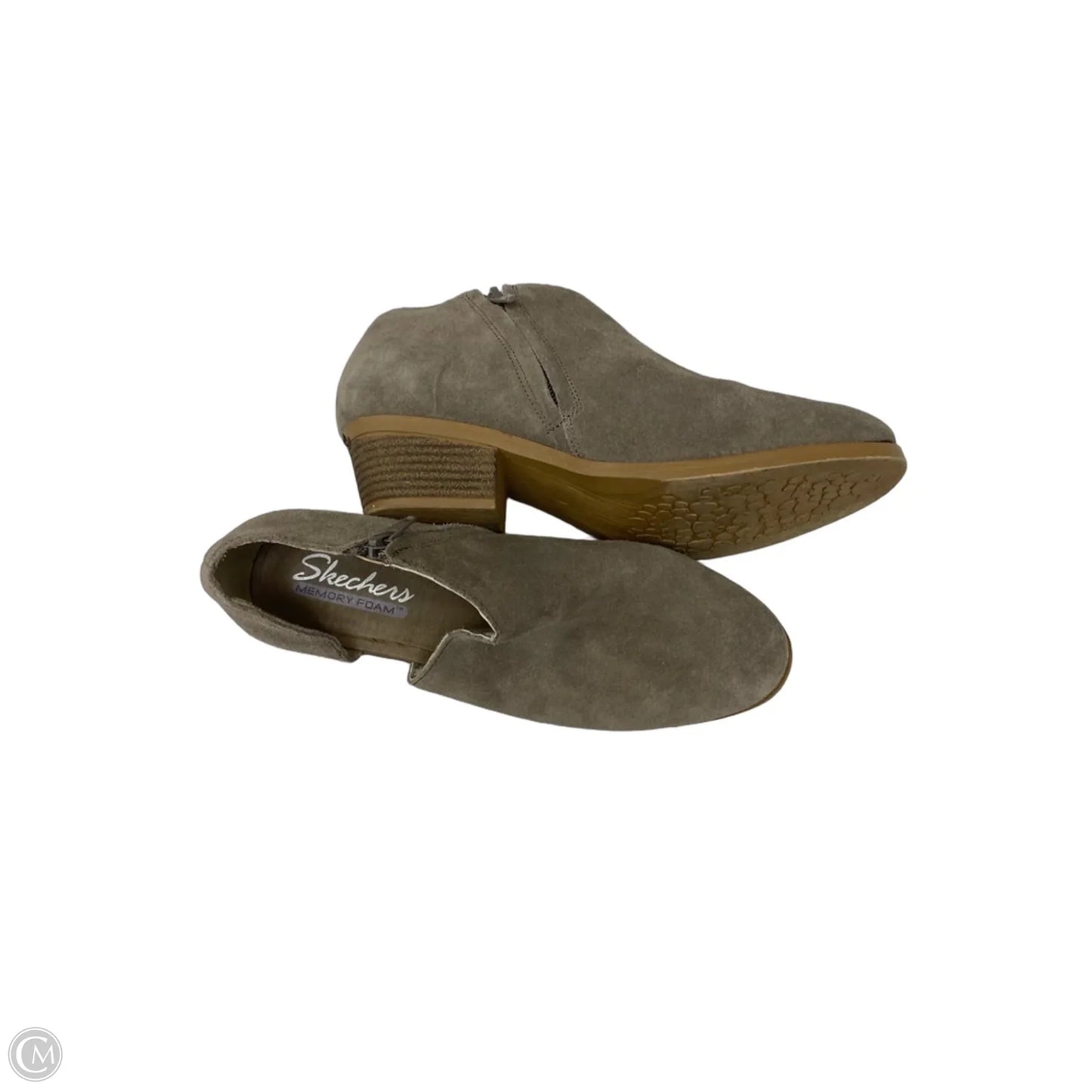 Boots Ankle Heels By Skechers In Beige, Size: 9